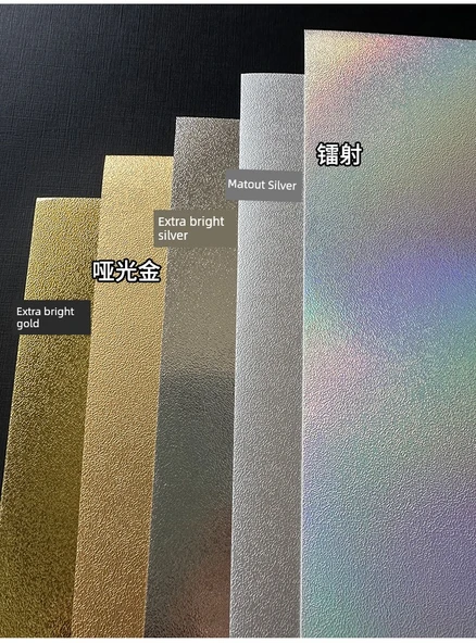 250G Altın Gümüş Yumurtalık Desenli Karton Kağıt A3/A4 - Mat Altın Yumurtalık Deseni Tam Açık (1) - Resim 11