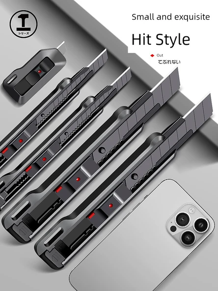 Büyük Boy Sanat Bıçağı - 18mm Kendinden Kilitli Düğme - 5