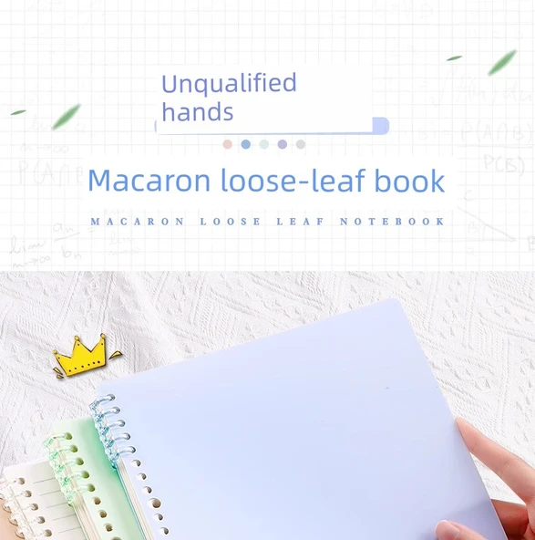 B5 Gevşek Yapraklı Yatay Çizgili Defter - Mavi - 120 Sayfa - 7