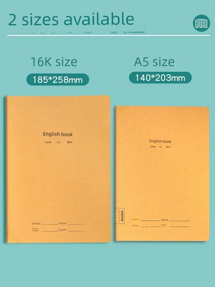 16K Ortaokul Öğrenci Defteri - [15] İngilizce + Matematik + Çince (5'er) - 2