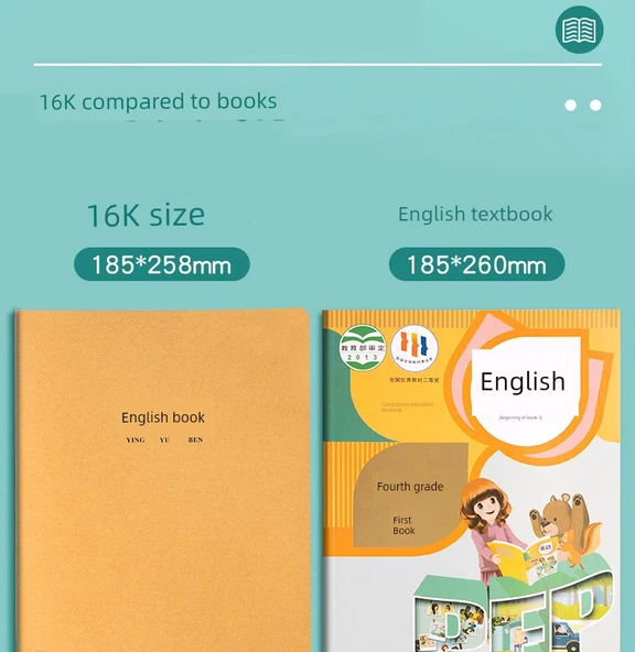 16K Ortaokul Öğrenci Defteri - [15] İngilizce + Matematik + Çince (5'er) - 8