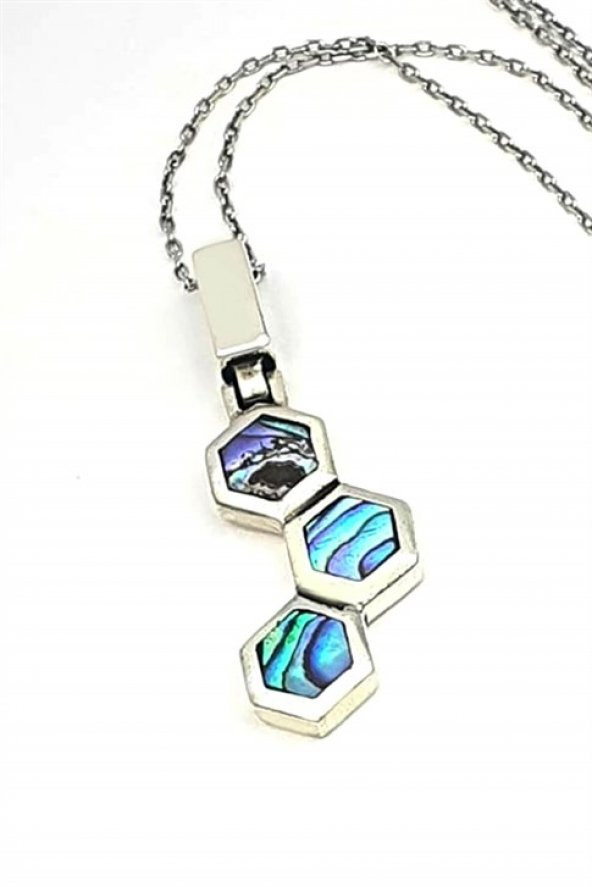 Okyanus Sedefi Gümüş Kolye ürün görseli