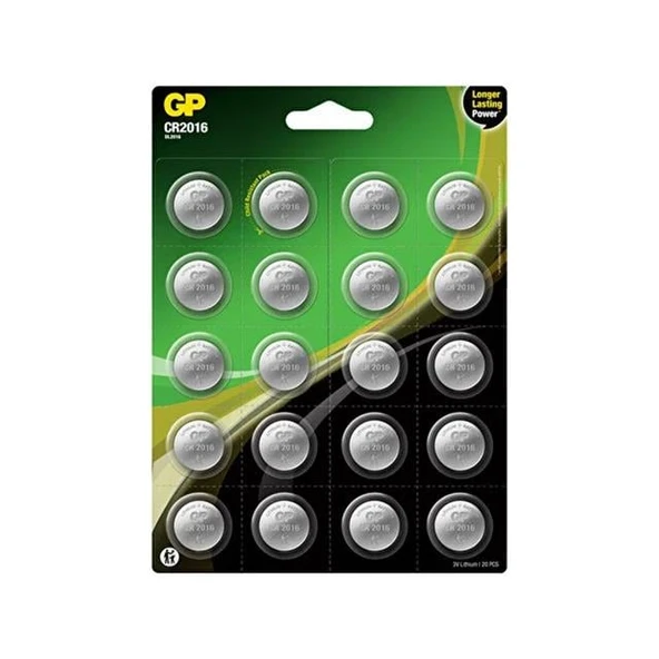GP CR2016 DL2016 Lityum 20'li Para Pil (GPCR2016-2CAI20) - Resim 2