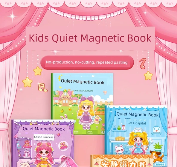 Prenses Kıyafetleri Manyetik Sessiz Kitap - Evcil Hayvan Hastanesi - 6