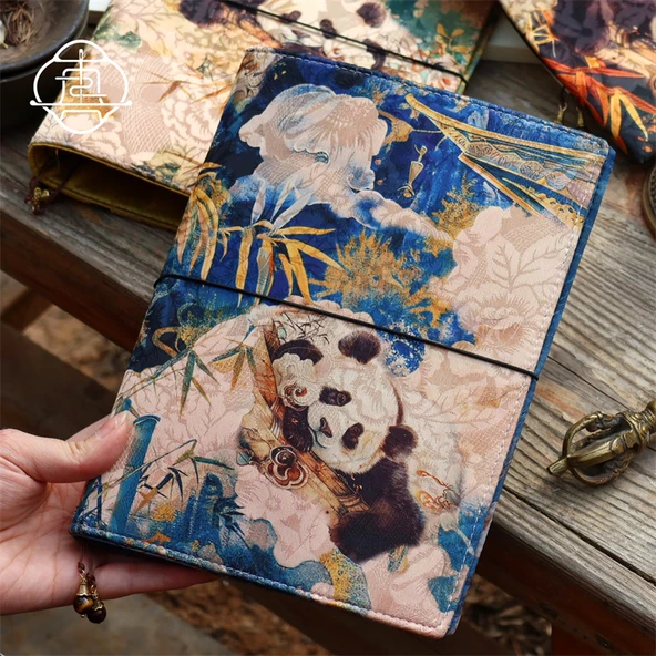 Panda Retro Günlük Defteri - A6 - Mavi Panda - 40 Yaprak 120g Kağıt - Boş İç Sayfa - 3
