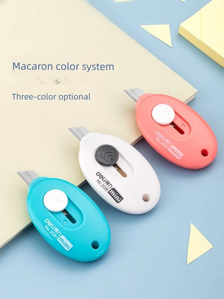 Mini Sanat Bıçağı - Açık Mavi - 6cm Sap - 1cm Bıçak - 1 Adet - 5