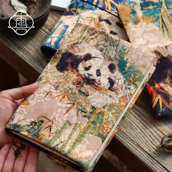 Panda Retro Günlük Defteri - B7 - Yeşil Panda - Boş İç Sayfa - 5