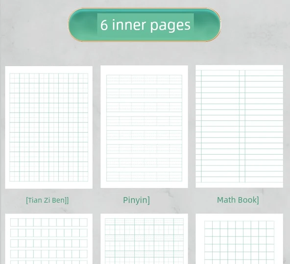 İlkokul Defteri 36K Tek Taraflı Kalınlaştırılmış Renkli Göz Koruma - 20 Kafes - Resim 9