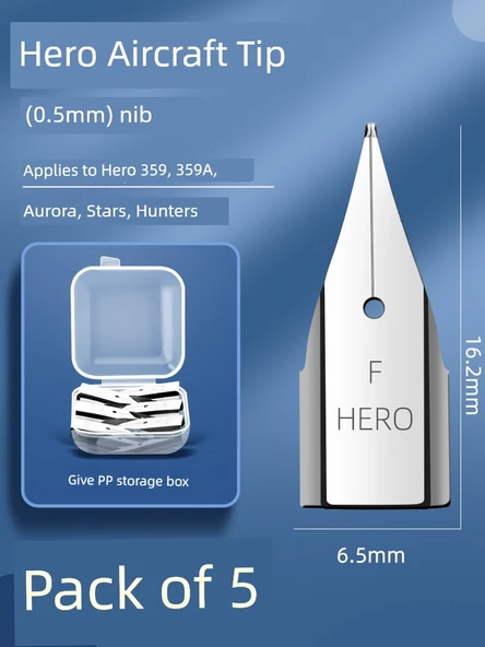 Kalem Ucu - Uçak Ucu Parlak Uç 0.5mm - 5 Adet