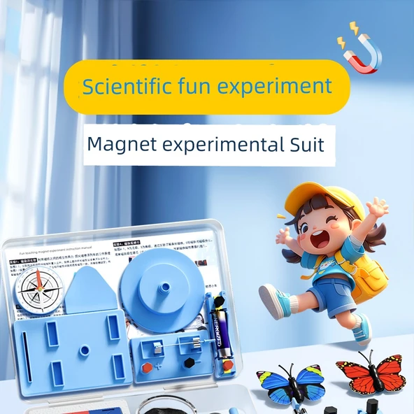 İlkokul Bilim Deney Seti - Güncellenmiş Magnet Gücü - Temel Versiyon - 14 Parça - 6