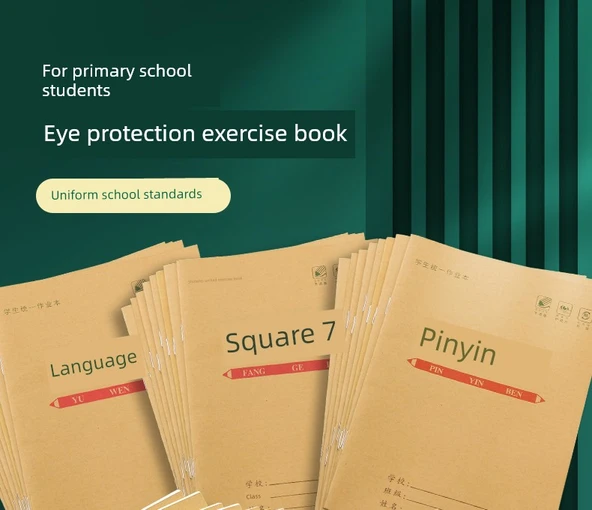 İlkokul Defteri 36K Tek Taraflı Kalınlaştırılmış Renkli Göz Koruma - 20 Kafes - Resim 7