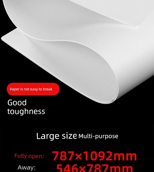 Büyük Karton Kağıt - Beyaz 120g 4K (Hafif Kalın) 50 Sayfa - 9