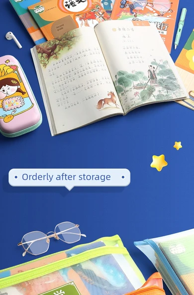 İlk Sınıf Ders Kitabı Dosya Çantası - Çift Katman - 3 Paket (Dil + Sayı + İngilizce) - 9