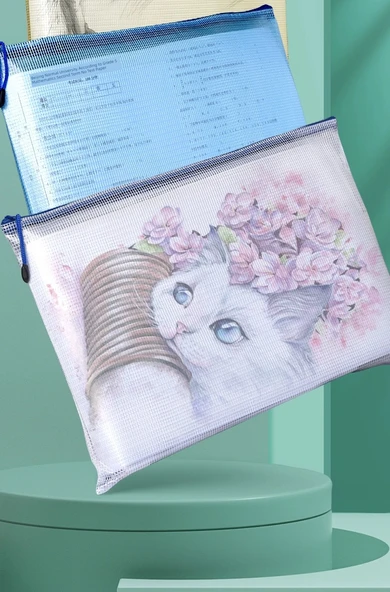 A3 Ekstra Büyük Dosya Çantası - Kalınlaştırılmış - 3 Paket - Renk Rastgele - 6