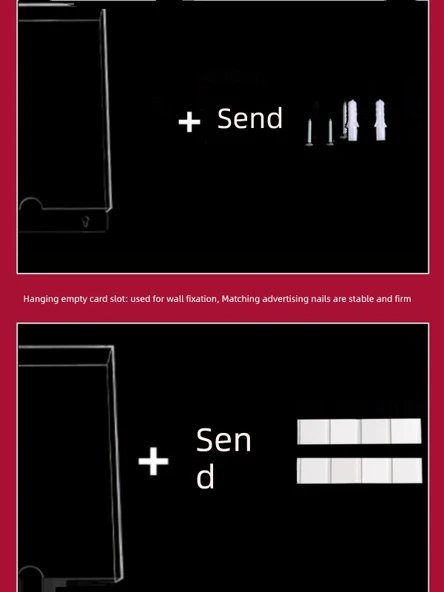 A4 Akrilik Duvara Monte Dosya Saklama Kutusu - Yatay (4cm iç) - Resim 4