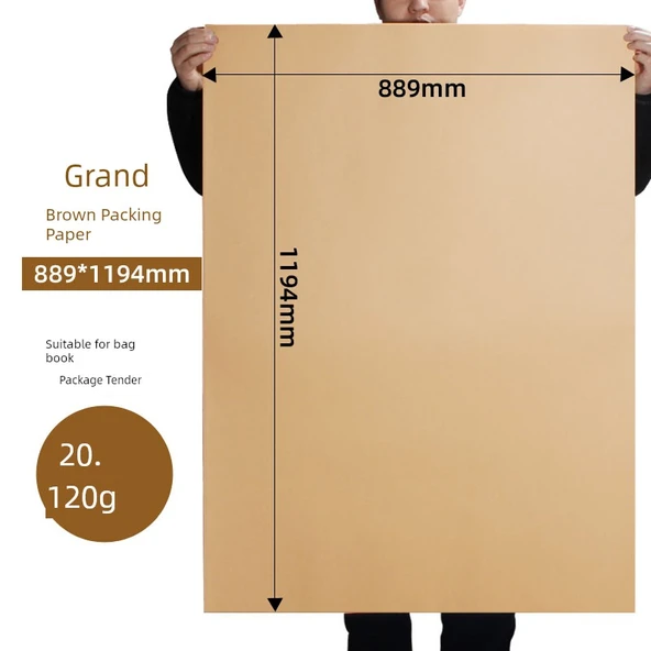 Kahverengi Ambalaj Kağıdı - 120g 889x1194mm (Açık Renk) - Model 2