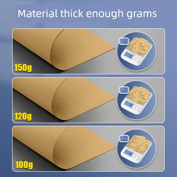 A4 Belge Kapağı Seti - 150g Ahşap Pulp - 50 Adet - Yatay Versiyon Kapaklı - 6554 - 5