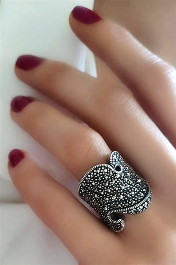 Markazit Taşlı Gümüş Yüzük ürün görseli