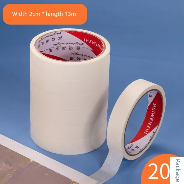 Sanat Sulu Boya Maskeleme Bandı - 20 Rulo 2cm Genişlik 13 Metre Uzunluk