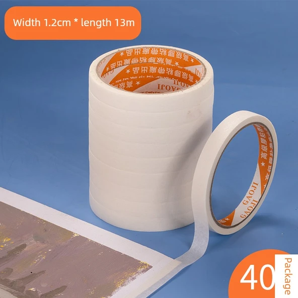 Sanat Sulu Boya Maskeleme Bandı - 40 Rulo 1.2cm Genişlik 13 Metre Uzunluk