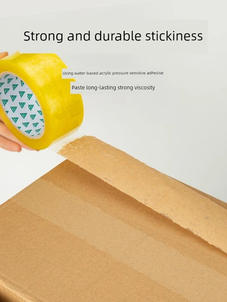 Şeffaf Sarı Paketleme Bantı - 4.5cm Genişlik - 30M - 1 Rulo - 3