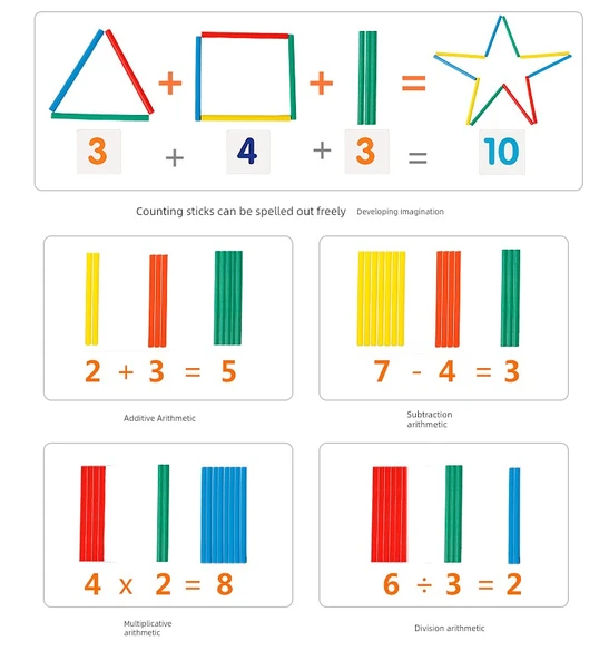 Erken Eğitim Abaküsü - 2 set 10 dişli aritmetik raf + renk hafızası satrancı - 9