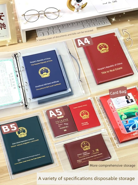 A4 A5 B5 Dosya Organizatörü - Açık Pudra - 12 İç Sayfa - 3