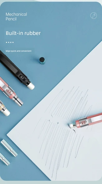 Mekanik Kalem - Gül Altın - 0.7mm - 2B Kurşun - 12