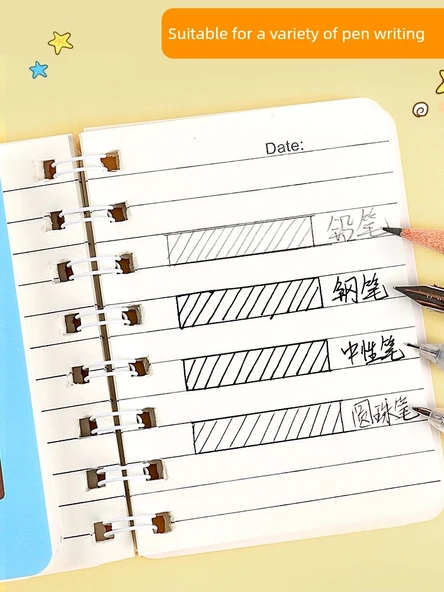 A7 Mini Taşınabilir Not Defteri - 4 Adet Bahar Şeftali Tablosu - 5