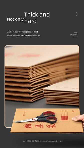 A4 Kraft Kağıt Portföy - 5cm Alt Genişlik [10] Özellik - 8