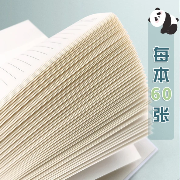 Panda B5 İnk Bambulu Kadife 2 Spiral Defter - 11