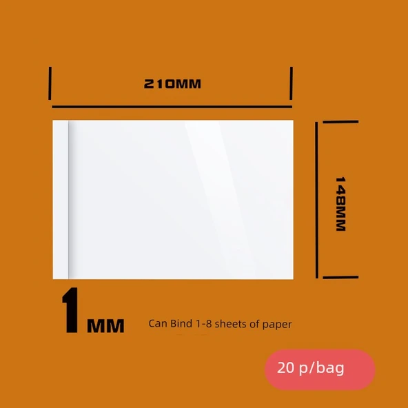 Beyaz 1MM A5 Sıcak Erime Kılıf (1-8 Sayfa)