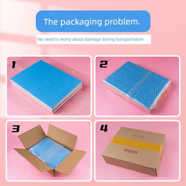 A4 Plastik Köpük Kağıt Seti 50 Parça Akrilik Pigmentli ve Çanta ile - 3