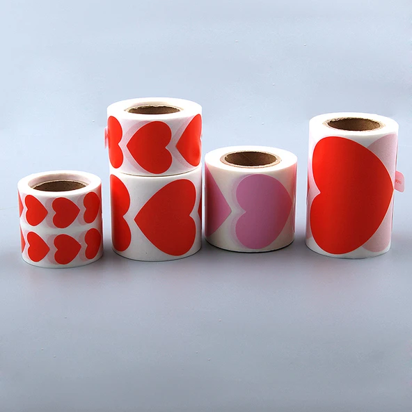 Düğün Aşk Kalp Çıkartmaları - 38x33x200 Sayfalar (Turuncu)-2 - 3