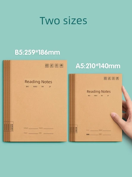 Kraft Kağıt Okuma Defteri A5 - 60 Kitap (80 sayfa her biri) - 4
