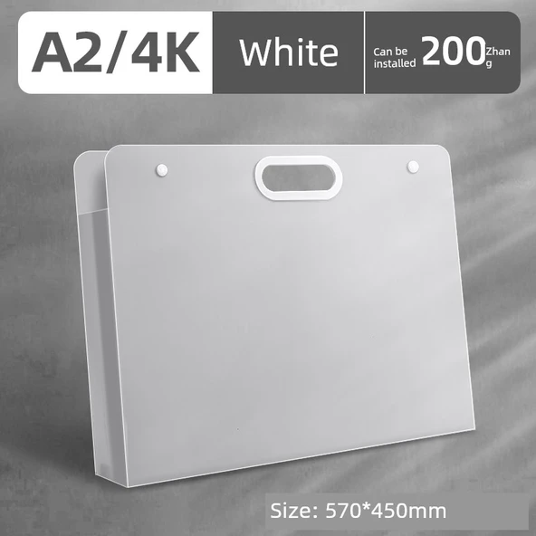 Sanat Posteri Taşıma Çantası - 4K/A2 Buzlu Beyaz - 1 Paket