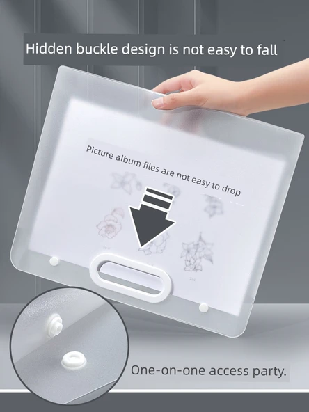 Sanat Posteri Taşıma Çantası - 8K/A3 Şeffaf Siyah - 1 Paket - 4