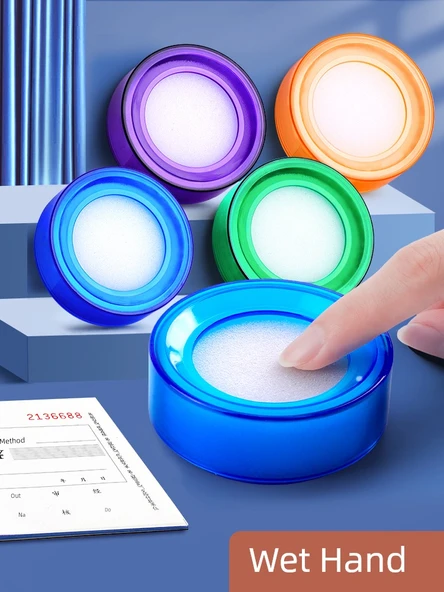 Para Sayma Islak El Süngeri Daldırma Kutusu - [6 Paket] Şeffaf Mavi - 2