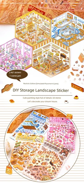 DIY Minyatür Manzara Çıkartmaları - 4.0 Sürüm Line Puppy Poğaça Dükkanı - 7