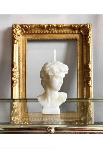 David Kokulu Beyaz Mum ürün görseli