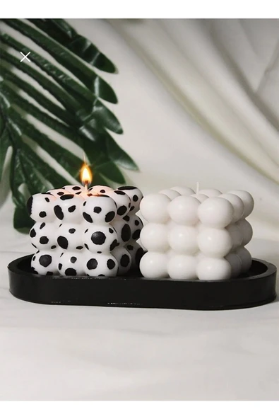 Dekoratif Desenli 2’li Kokulu Bubble Mum
