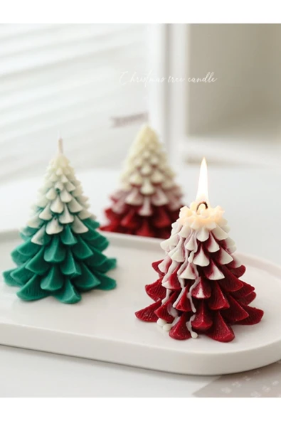 Çam Ağacı 3 'lü Mum ürün görseli