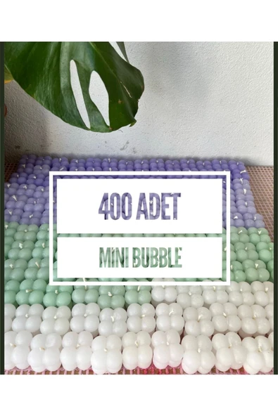 400 Adet Mini Bubble Toptan Mum Satışı Renkli ve Kokulu