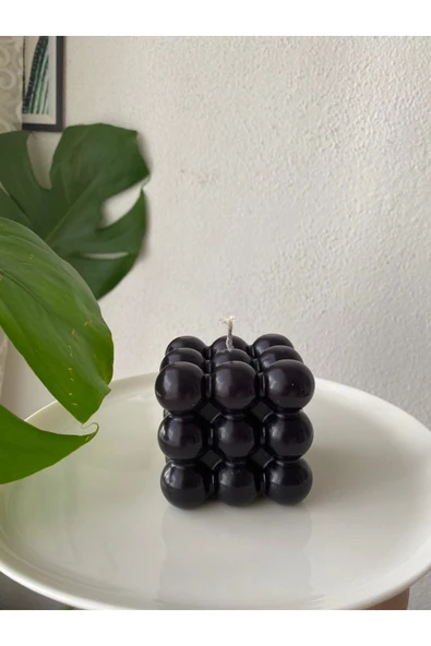 Dekoratif Kokulu Siyah Bubble Mum