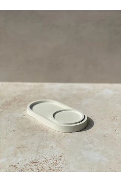 Dekoratif Beton Tabak & Bardak Altlıgı Mumluk Tütsülük - 2