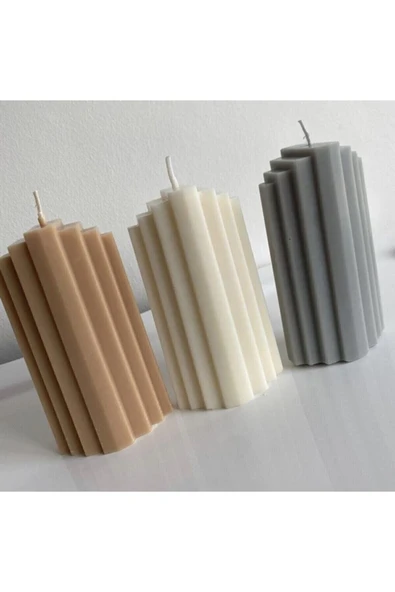 Orange Atelier 3'lü Buzdağı Mum Seti Buzdagı - Resim 2