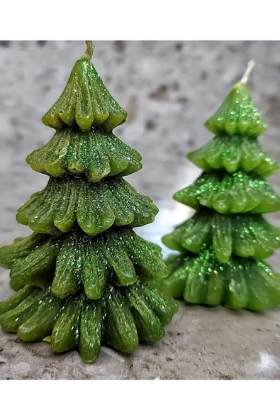 2’li Yeşil Çam Ağacı Kokulu Mum ürün görseli