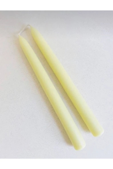 Sarı Şamdan Ikili Dekoratif Mum Soya Wax - 2