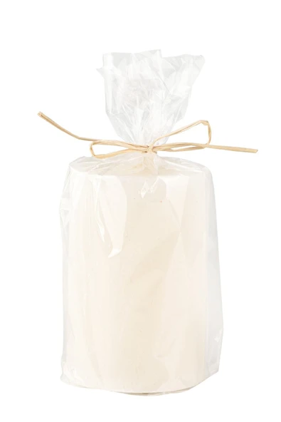 Silindir Mum Beyaz 10 Cm - Resim 2
