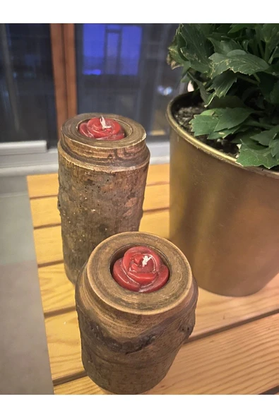 Tealight Kırmızı Gül Mum 2 Adet ürün görseli